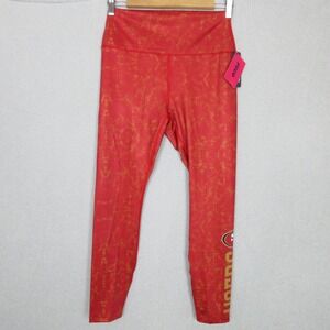 Foco Women's Red and Gold Leggings